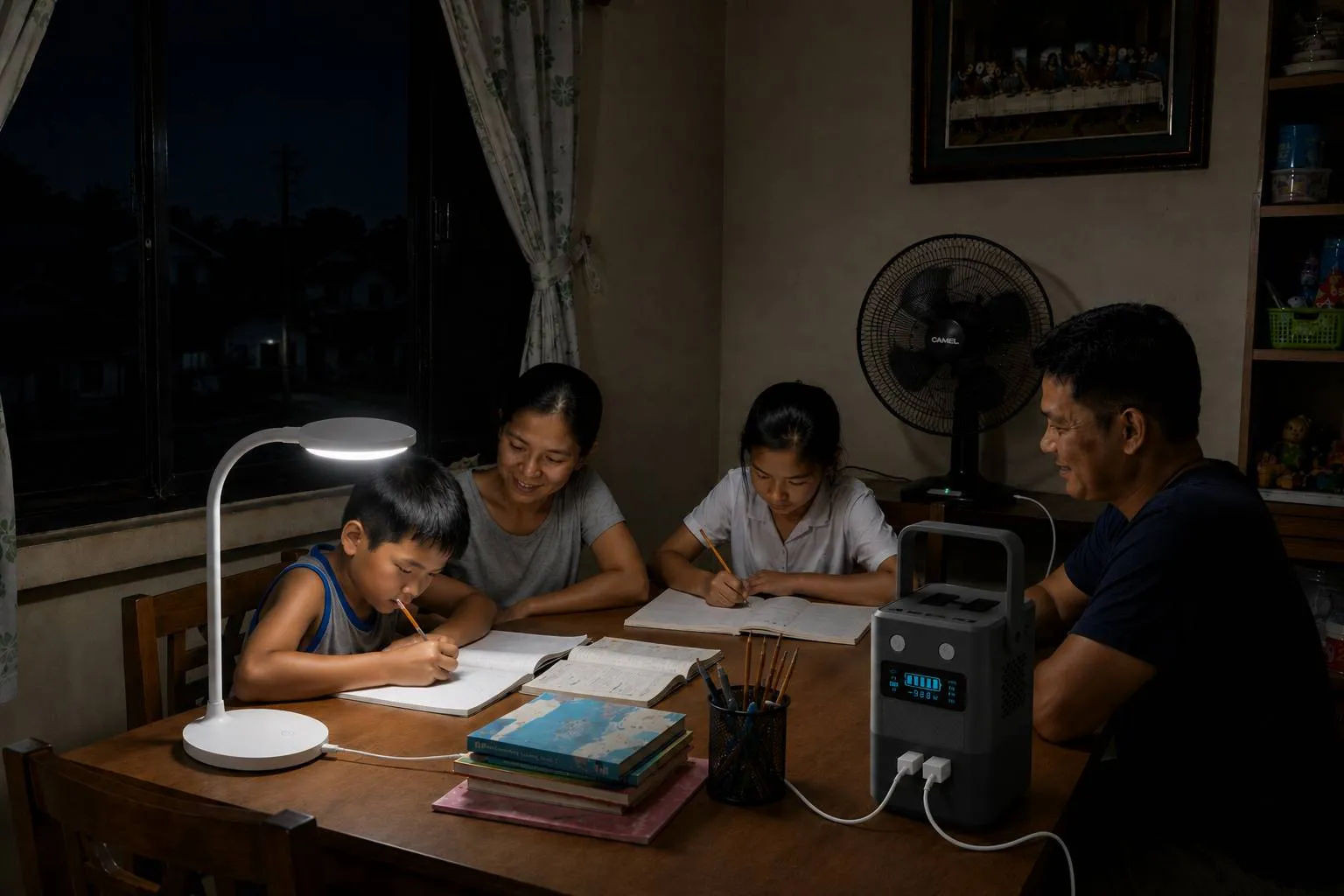 How the Santos Family Kept Their Kids Studying During the Brownout